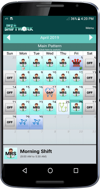 Useful And Simple Calendar App For Shift Workers MyShiftWork